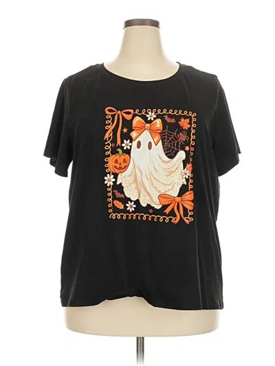 Pre-owned Unbranded Short Sleeve T-shirt In Black