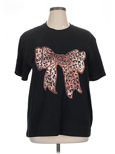 Pre-owned Unbranded Short Sleeve T-shirt In Black