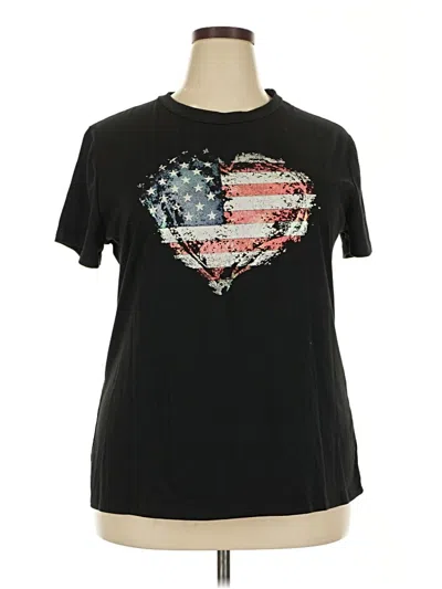 Pre-owned Unbranded Short Sleeve T-shirt In Black