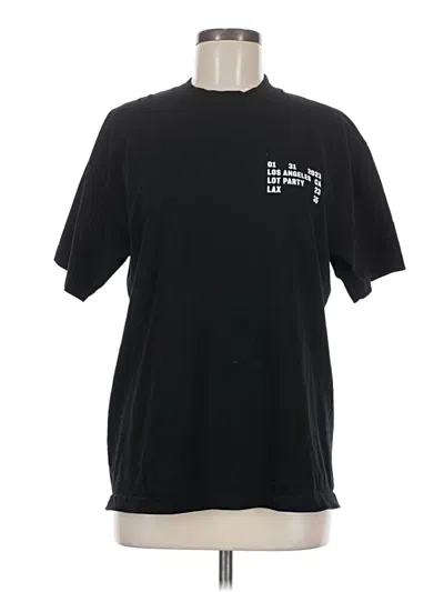 Pre-owned Unbranded Short Sleeve T-shirt In Black
