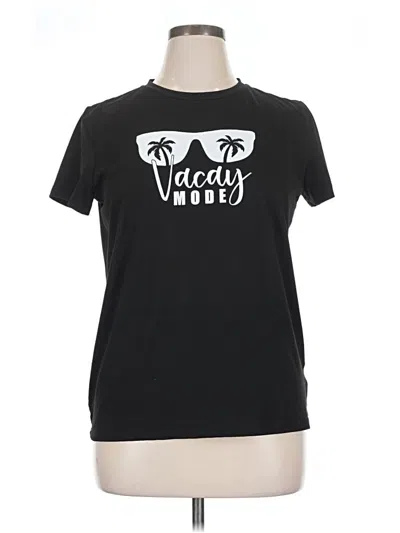 Pre-owned Unbranded Short Sleeve T-shirt In Black