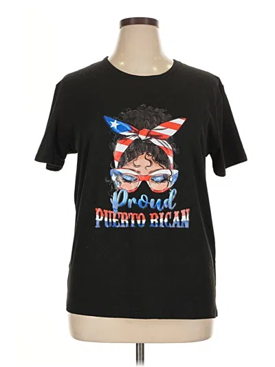 Pre-owned Unbranded Short Sleeve T-shirt In Black