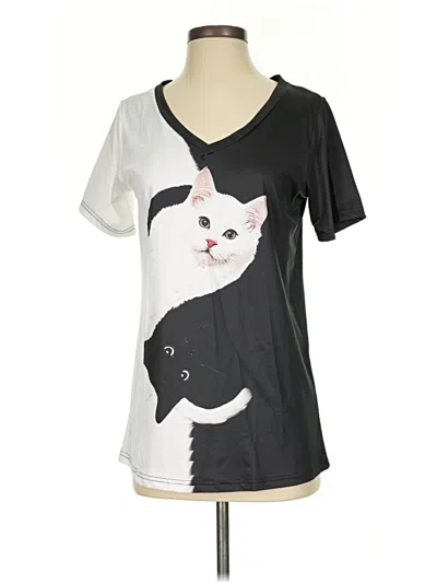 Pre-owned Unbranded Short Sleeve T-shirt In Black