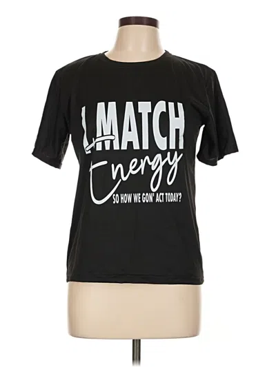 Pre-owned Unbranded Short Sleeve T-shirt In Black