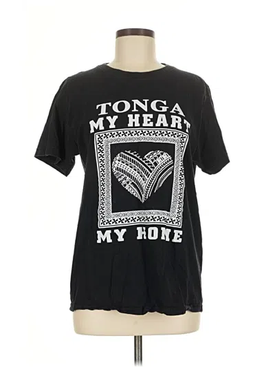 Pre-owned Unbranded Short Sleeve T-shirt In Black