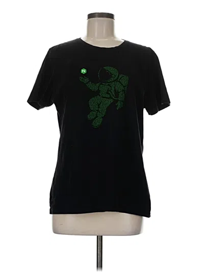 Pre-owned Unbranded Short Sleeve T-shirt In Black