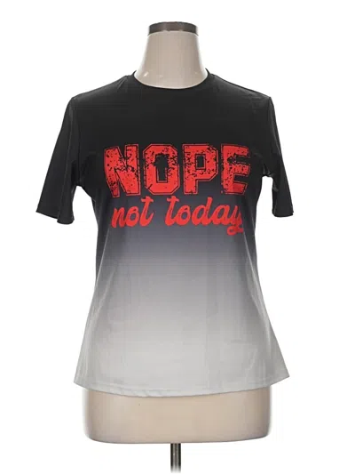 Pre-owned Unbranded Short Sleeve T-shirt In Black