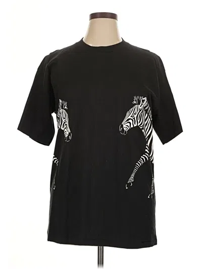 Pre-owned Unbranded Short Sleeve T-shirt In Black