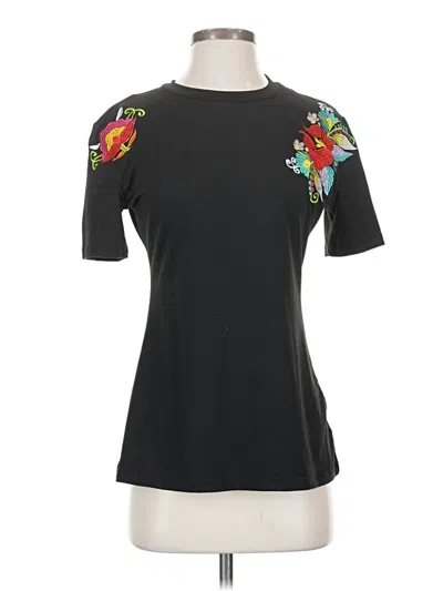 Pre-owned Unbranded Short Sleeve T-shirt In Black