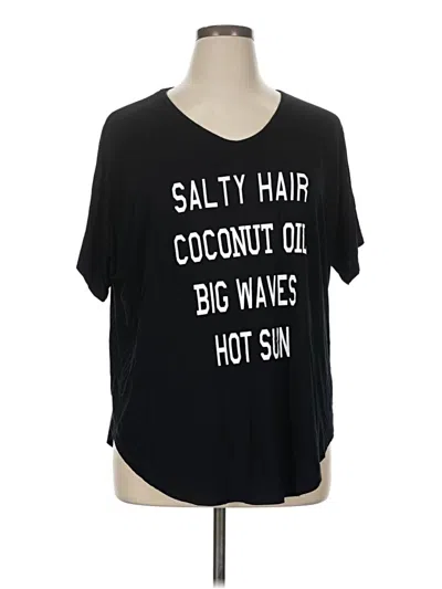 Pre-owned Unbranded Short Sleeve T-shirt In Black