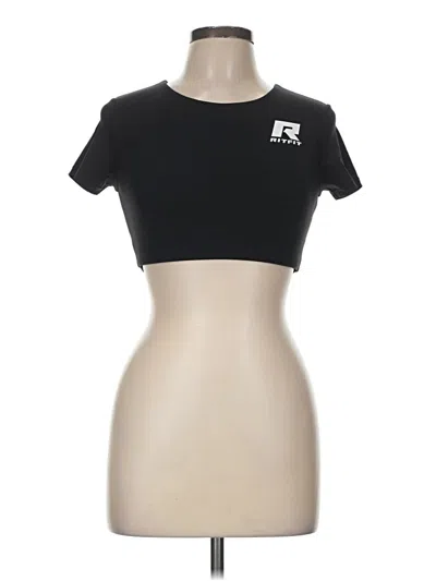 Pre-owned Unbranded Short Sleeve T-shirt In Black
