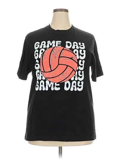 Pre-owned Unbranded Short Sleeve T-shirt In Black