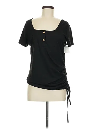 Pre-owned Unbranded Short Sleeve T-shirt In Black