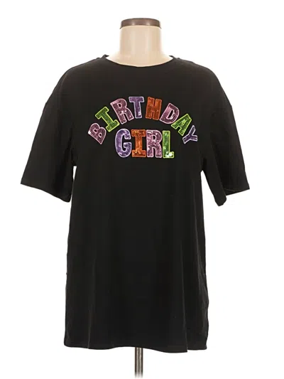 Pre-owned Unbranded Short Sleeve T-shirt In Black