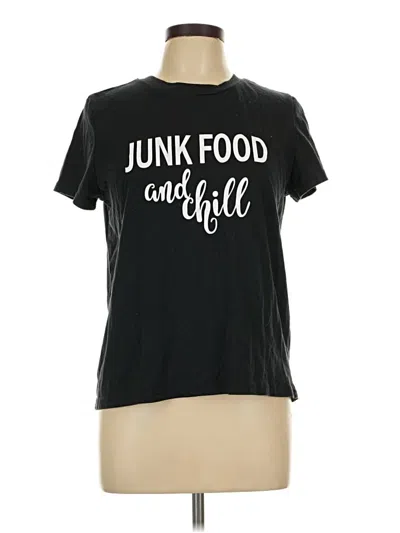 Pre-owned Unbranded Short Sleeve T-shirt In Black