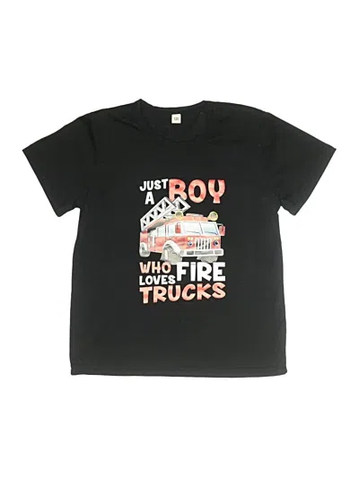Pre-owned Unbranded Kids' Short Sleeve T-shirt In Black