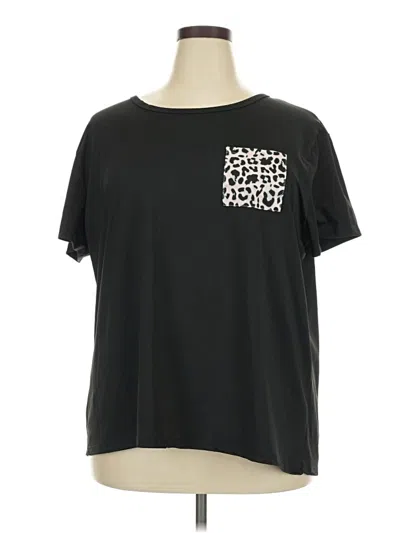 Pre-owned Unbranded Short Sleeve T-shirt In Black