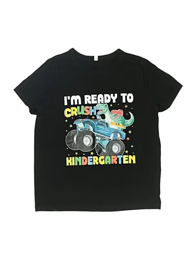 Pre-owned Unbranded Kids' Short Sleeve T-shirt In Black