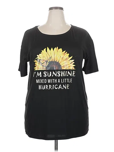 Pre-owned Unbranded Short Sleeve T-shirt In Black