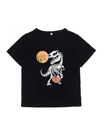 Pre-owned Unbranded Kids' Short Sleeve T-shirt In Black