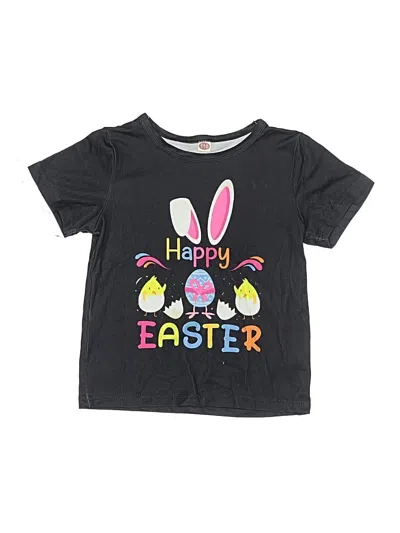 Pre-owned Unbranded Kids' Short Sleeve T-shirt In Black
