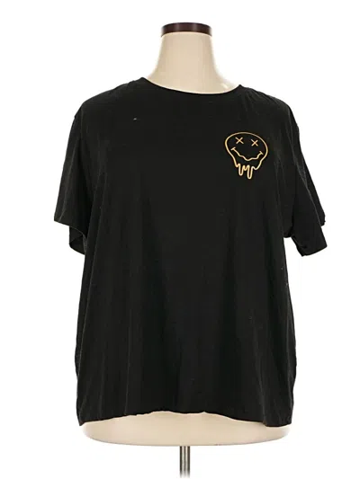 Pre-owned Unbranded Short Sleeve T-shirt In Black