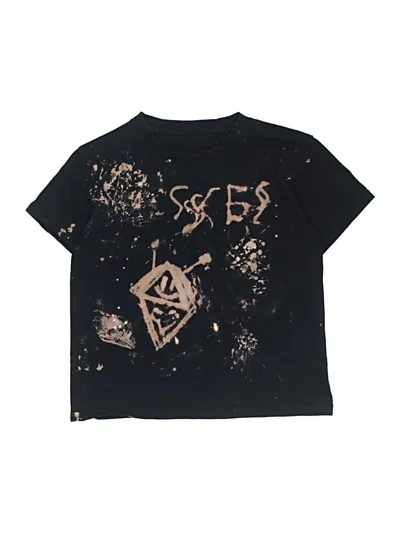 Pre-owned Unbranded Kids' Short Sleeve T-shirt In Black