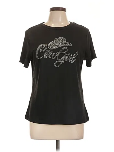 Pre-owned Unbranded Short Sleeve T-shirt In Black