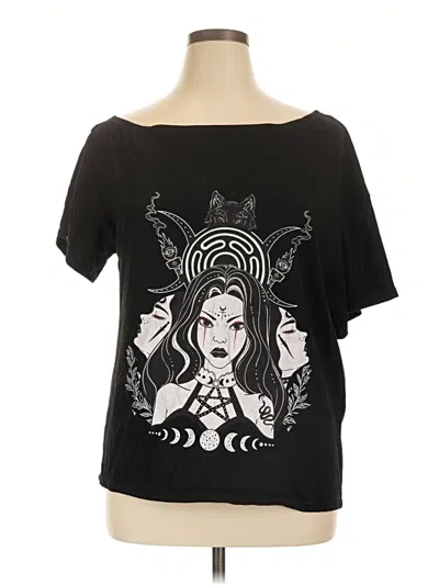 Pre-owned Unbranded Short Sleeve T-shirt In Black
