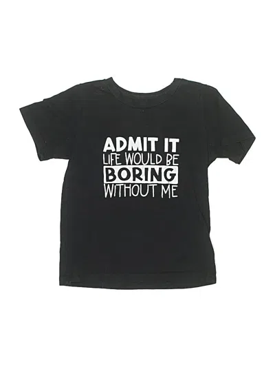 Pre-owned Unbranded Kids' Short Sleeve T-shirt In Black