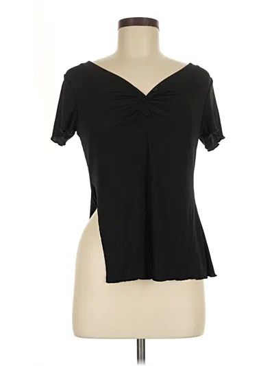 Pre-owned Unbranded Short Sleeve T-shirt In Black
