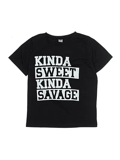 Pre-owned Unbranded Kids' Short Sleeve T-shirt In Black