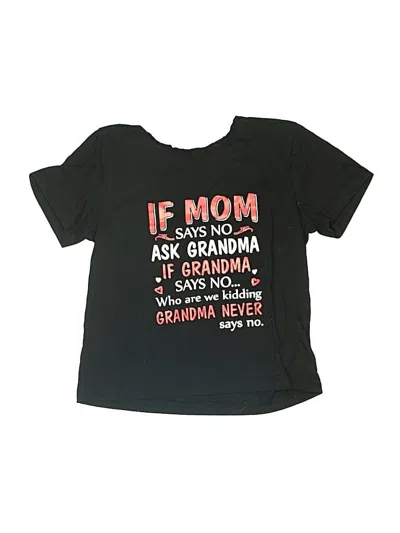 Pre-owned Unbranded Kids' Short Sleeve T-shirt In Black