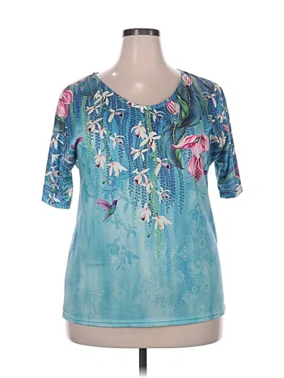 Pre-owned Unbranded Short Sleeve T-shirt In Blue