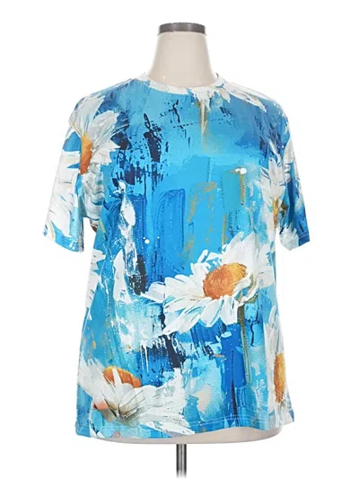 Pre-owned Unbranded Short Sleeve T-shirt In Blue
