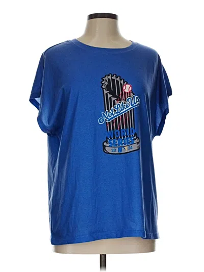 Pre-owned Unbranded Short Sleeve T-shirt In Blue