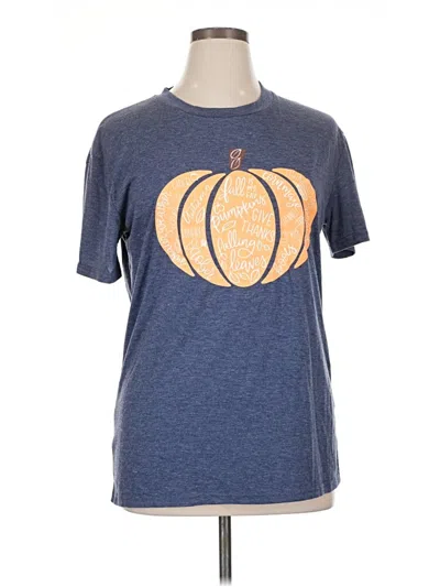 Pre-owned Unbranded Short Sleeve T-shirt In Blue