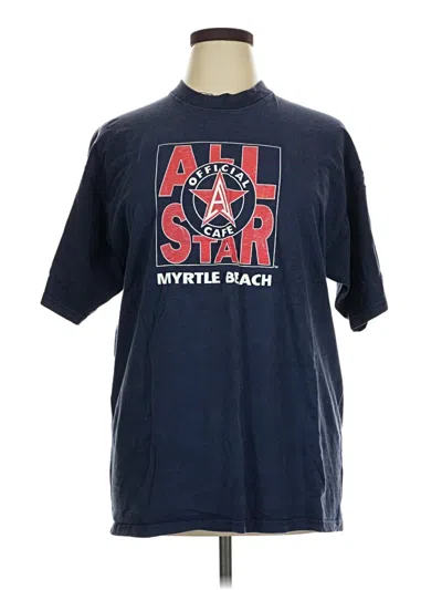 Pre-owned Unbranded Short Sleeve T-shirt In Blue