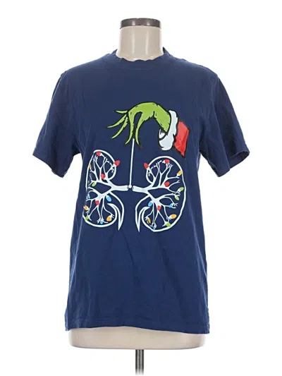 Pre-owned Unbranded Short Sleeve T-shirt In Blue