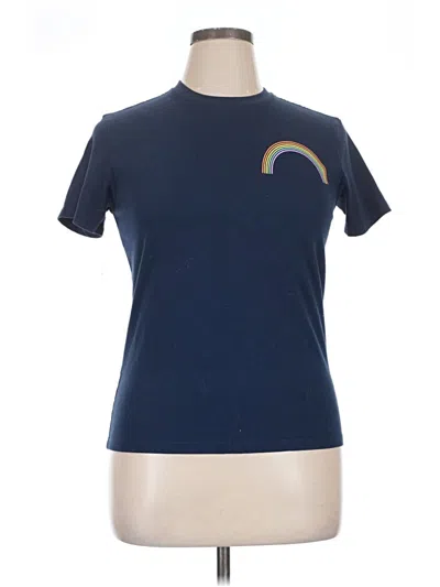 Pre-owned Unbranded Short Sleeve T-shirt In Blue