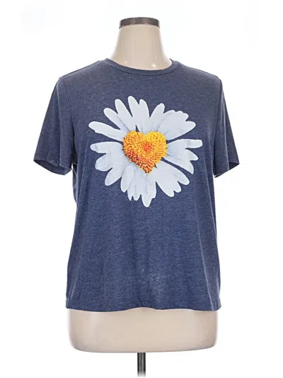 Pre-owned Unbranded Short Sleeve T-shirt In Blue