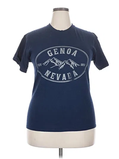 Pre-owned Unbranded Short Sleeve T-shirt In Blue