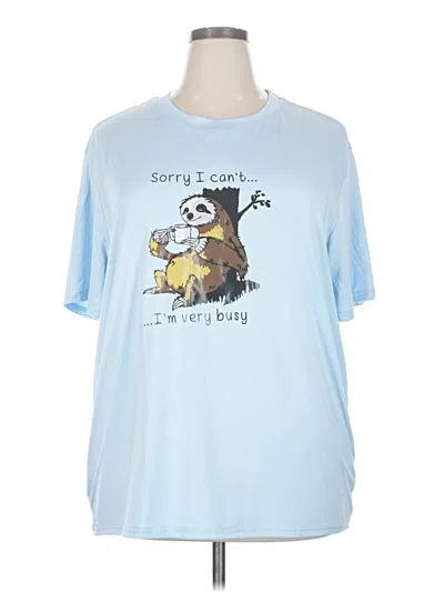 Pre-owned Unbranded Short Sleeve T-shirt In Blue