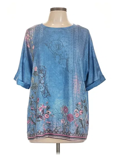 Pre-owned Unbranded Short Sleeve T-shirt In Blue