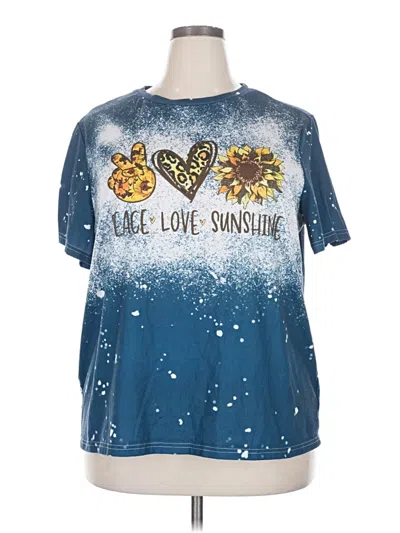 Pre-owned Unbranded Short Sleeve T-shirt In Blue