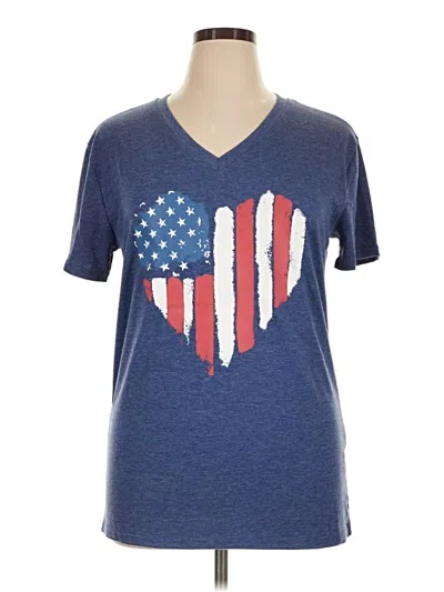 Pre-owned Unbranded Short Sleeve T-shirt In Blue
