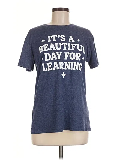 Pre-owned Unbranded Short Sleeve T-shirt In Blue
