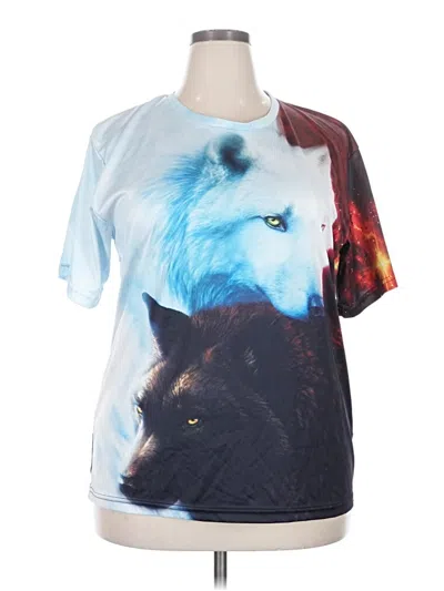 Pre-owned Unbranded Short Sleeve T-shirt In Blue