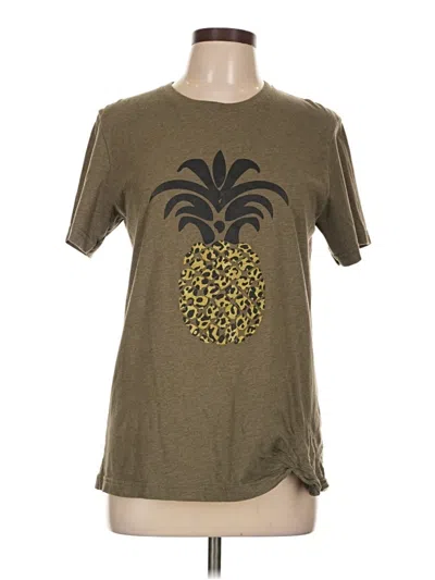 Pre-owned Unbranded Short Sleeve T-shirt In Brown