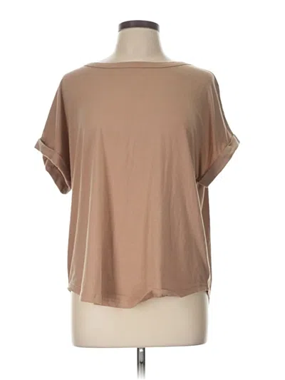 Pre-owned Unbranded Short Sleeve T-shirt In Brown